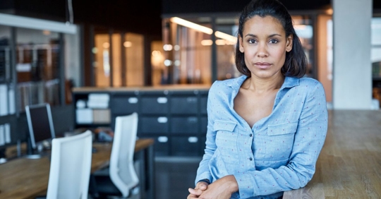 Foreign female employee in the U.S.